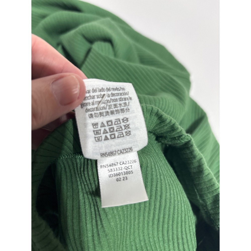 Victoria's‎ Secret PINK Ribbed Racerback Midi Dress Green Slit XS - Picture 7 of 10